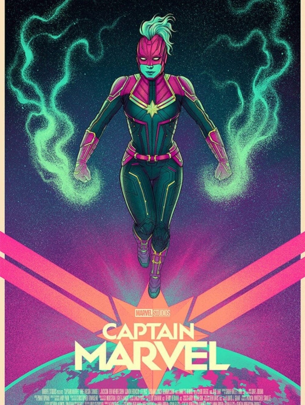 Mondo Poster - Captain Marvel Variant - 126 Of 325 - Jen Bartel 2019